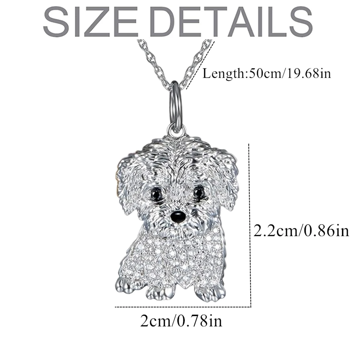 Creative Cute Maltese Pendant Necklace Fashion Pet Dog Jewelry Accessories Women\'s Pet Puppy Decoration Birthday Memorial Gifts