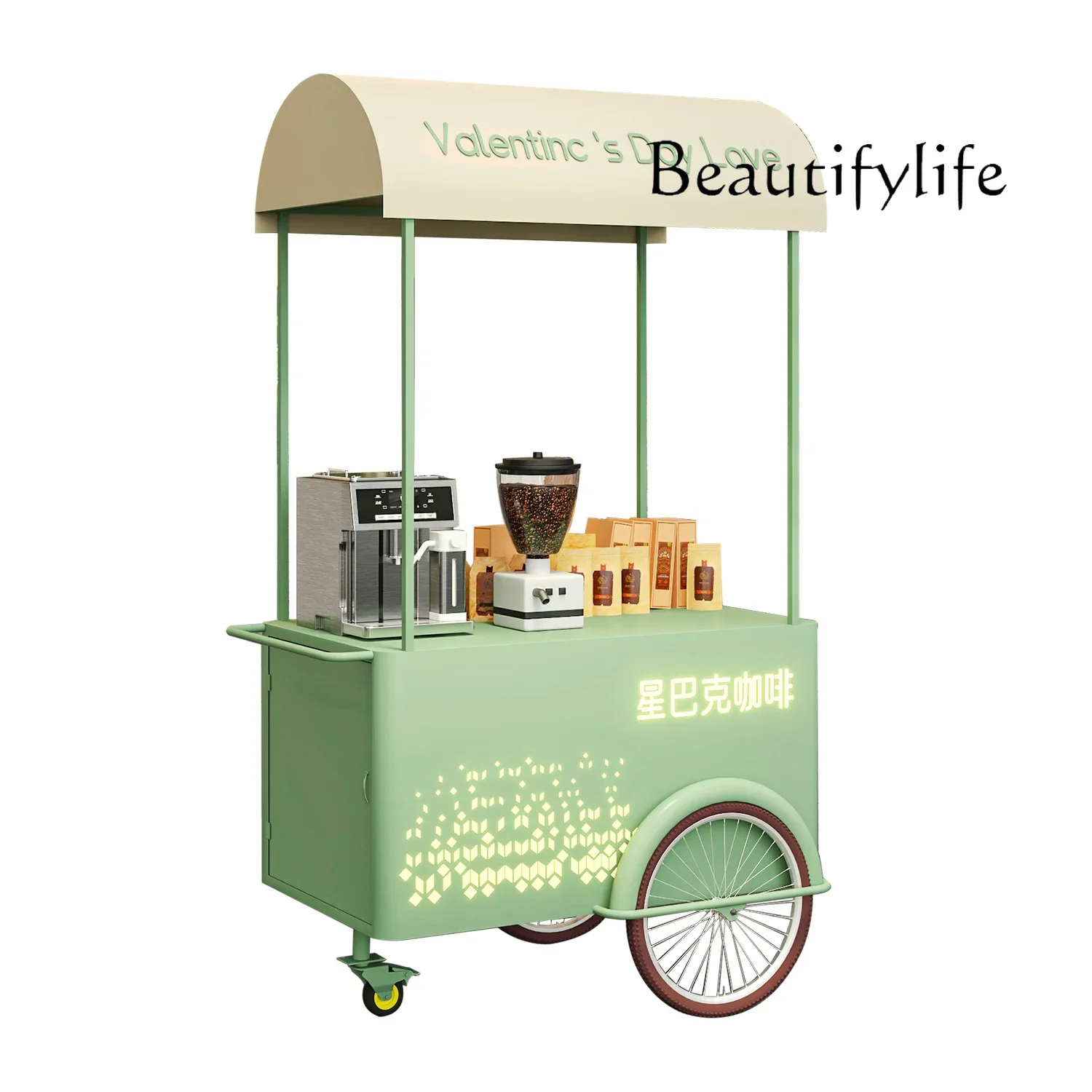 X Movable Decorative Trolley Outdoor Shopping Mall Promotional Cart Atmosphere Booth Car Street View Sales Dining Cart