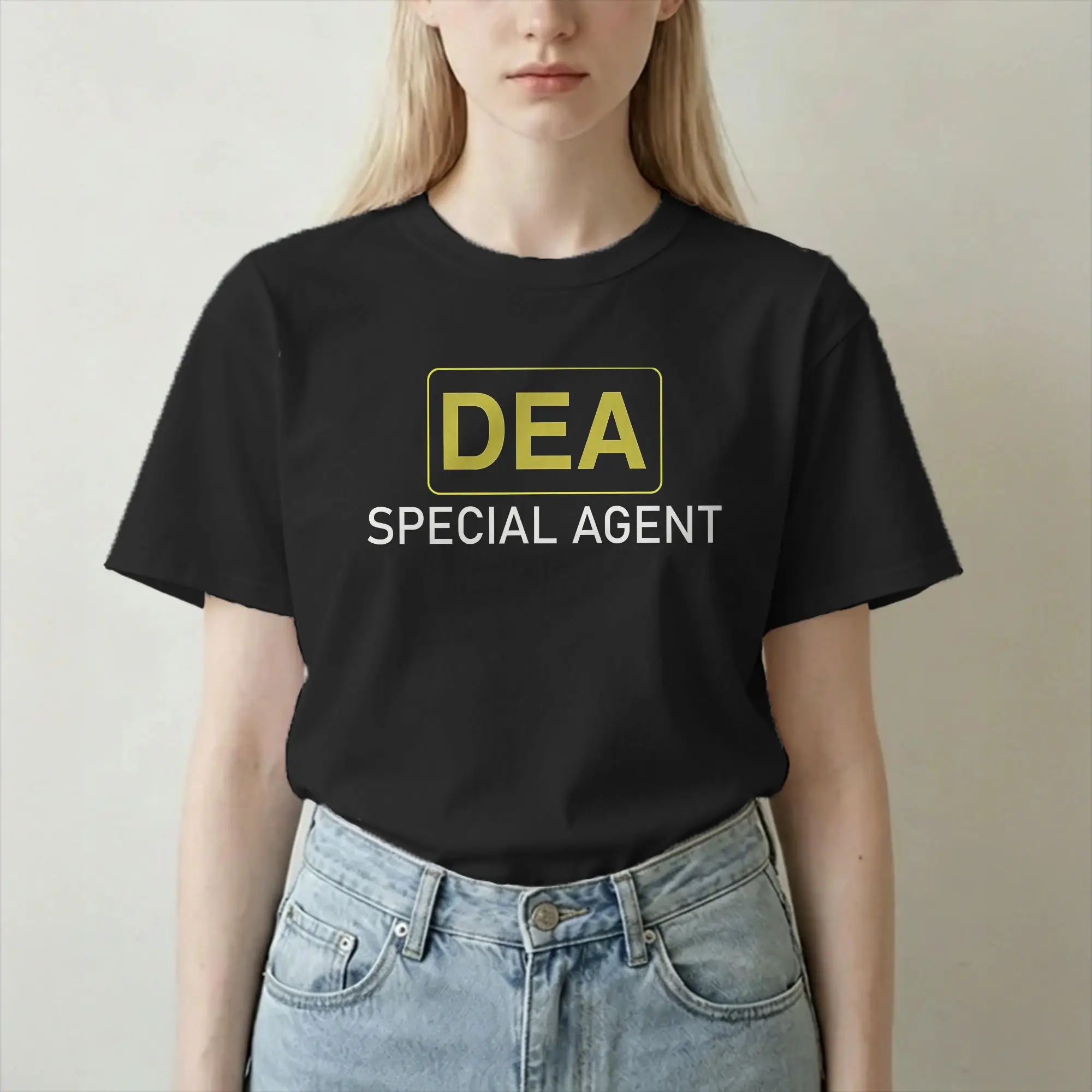 Men Women US DEA Special Agent Federals Interdiction Agency T Shirt  Cotton Top Vintage Round Neck Tees Graphic Printed T-Shirts