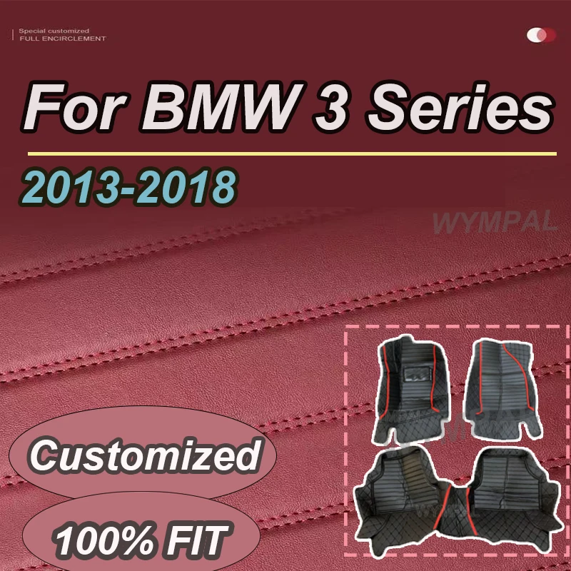 

LUXURY Car Floor Mats For BMW 3 Series GT Gran Turismo F34 2013~2018 Protective Pad Mat Luxury Leather Rug Set Car Accessories