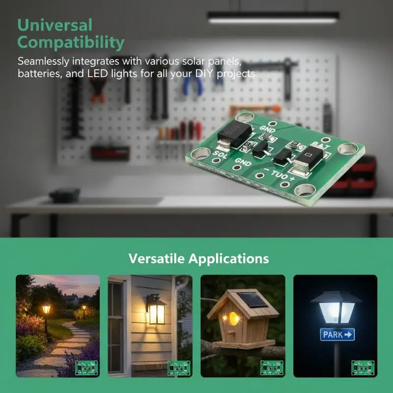 3.2V 3.7V 6V 12V 1A Solar PCB Controller Light Control Automatic Module for Landscape Garden Lawn Path Lamps