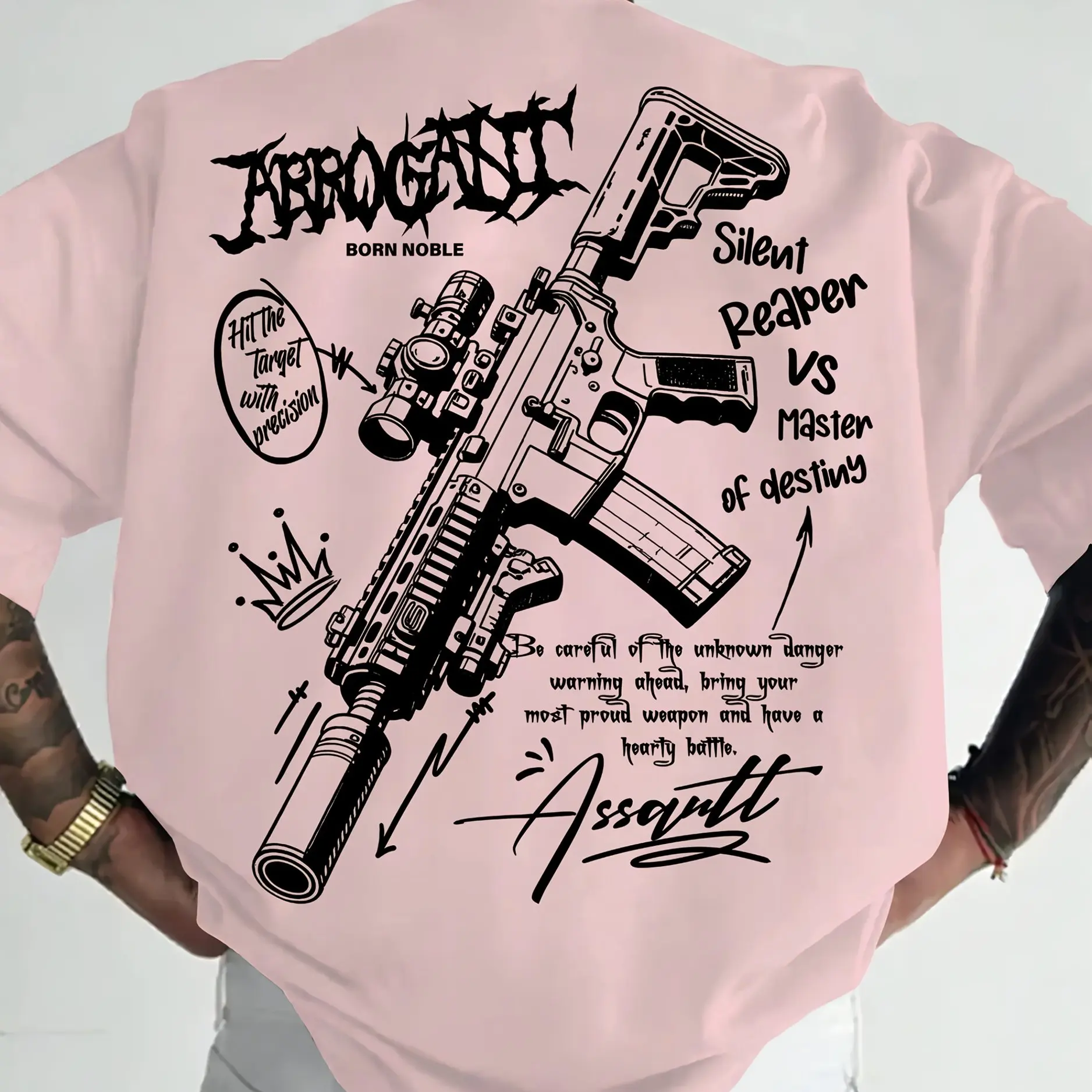 2025 New Men's Pure Cotton T-shirt: Comfortable and Breathable. Gun Analysis: A Must-have for Beach Travel and Parties. Ins view 6