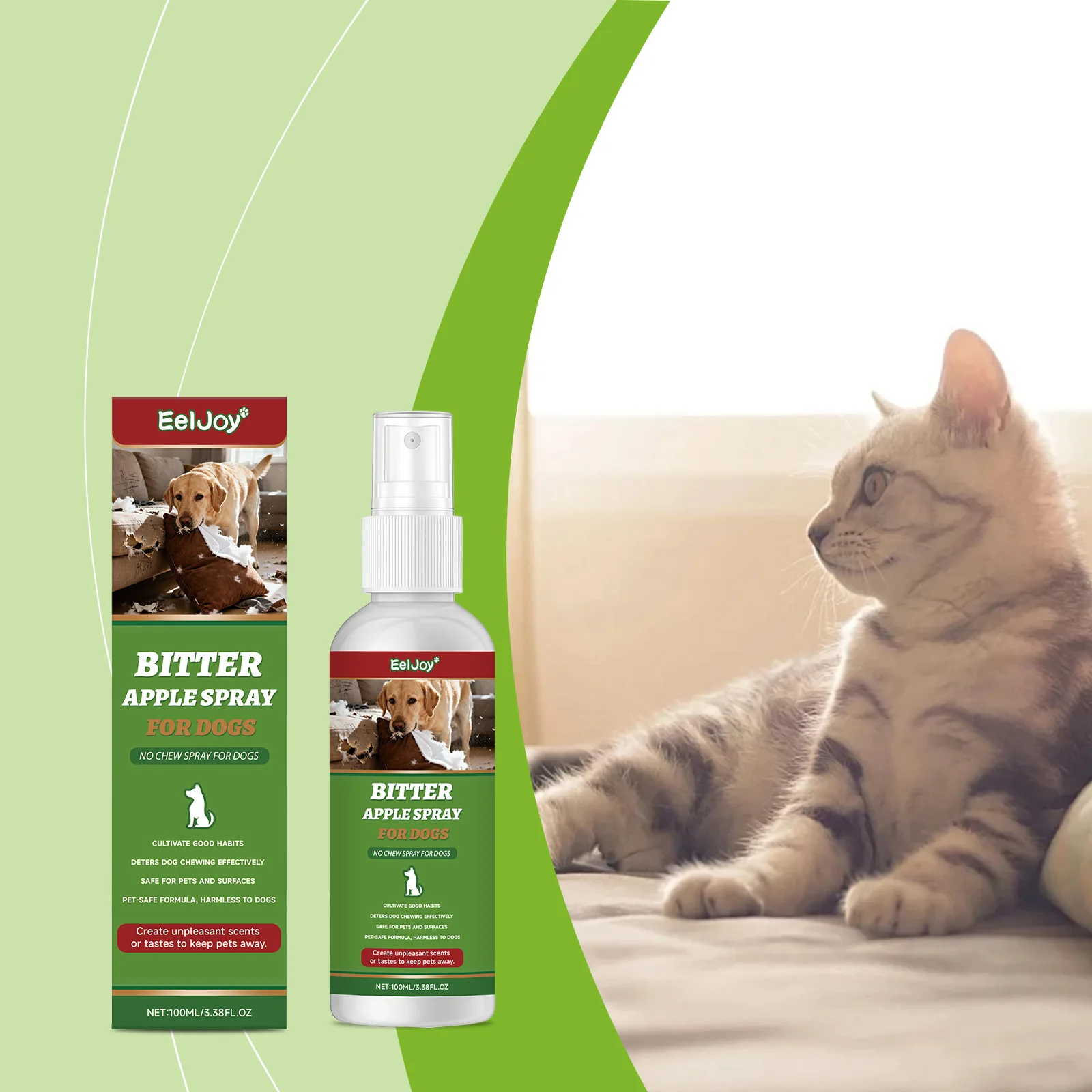 

Спрей от грызения для собак и кошек: горькое средство для дрессировки и защиты мебели, натуральная формула для предотвращения жевания, безопасный и нетоксичный