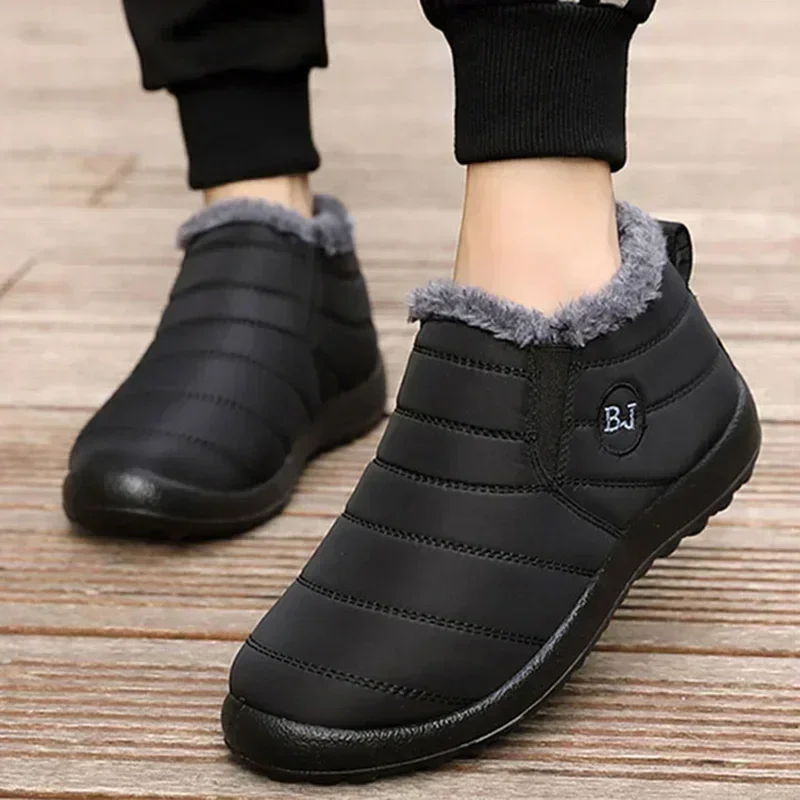 Winter Shoes Botines Keep Warm  Ankle Boots Snow Botas Mujer Slip on Black Winter Boots Purple Plus Black Botas Mujer Low Price