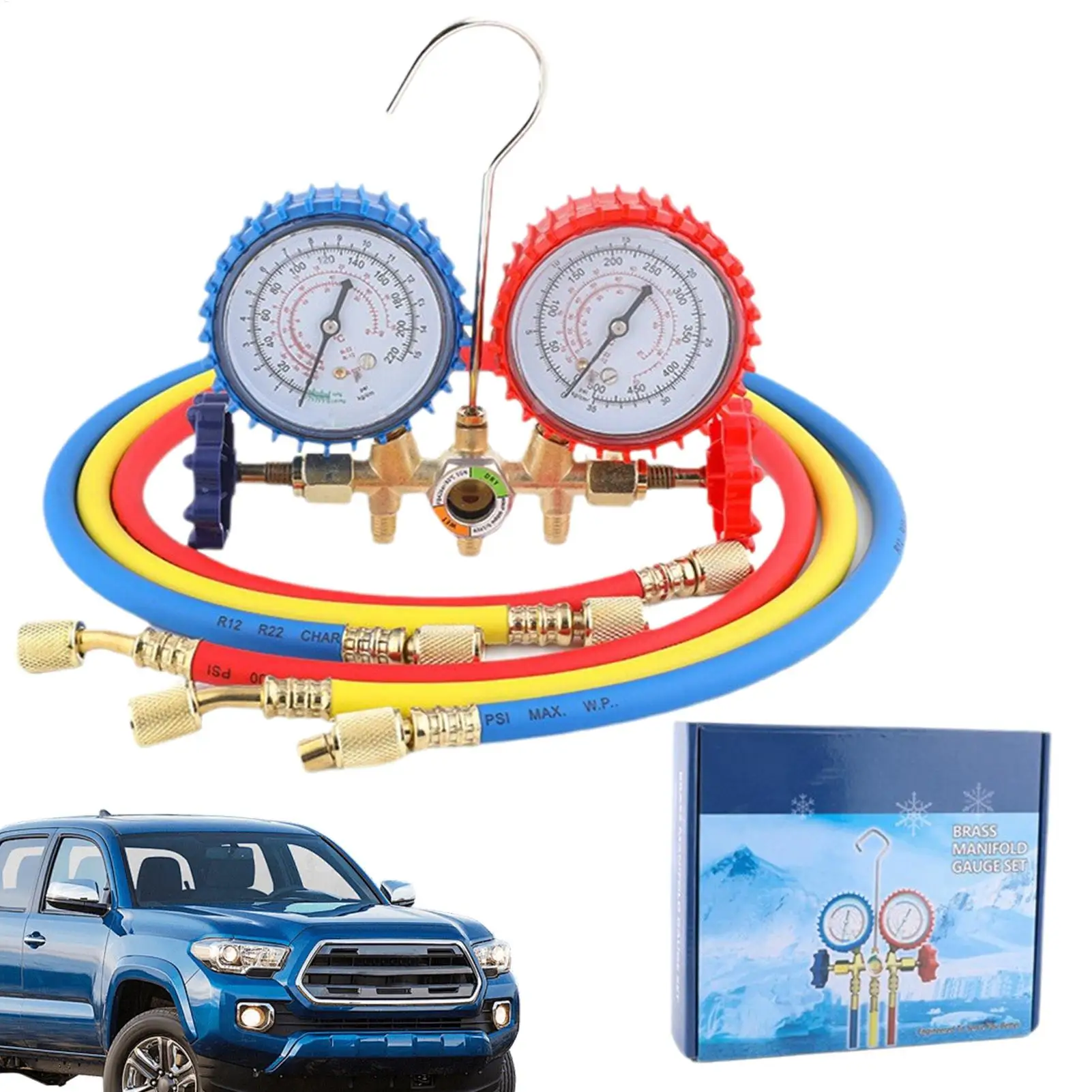 

Набор для заправки хладагента с прецизионным манометром, удобный комплект шлангов для заправки кондиционеров с манометром для взрослых, любителей, семей, друзей, женщин