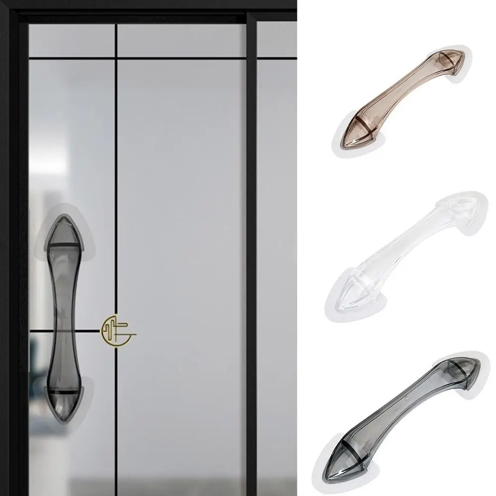 Self-adhesive Suction Cup Door Handle Non-slip Safe Grip No-punching Door Handle Plastic Strong pasting Door Pull