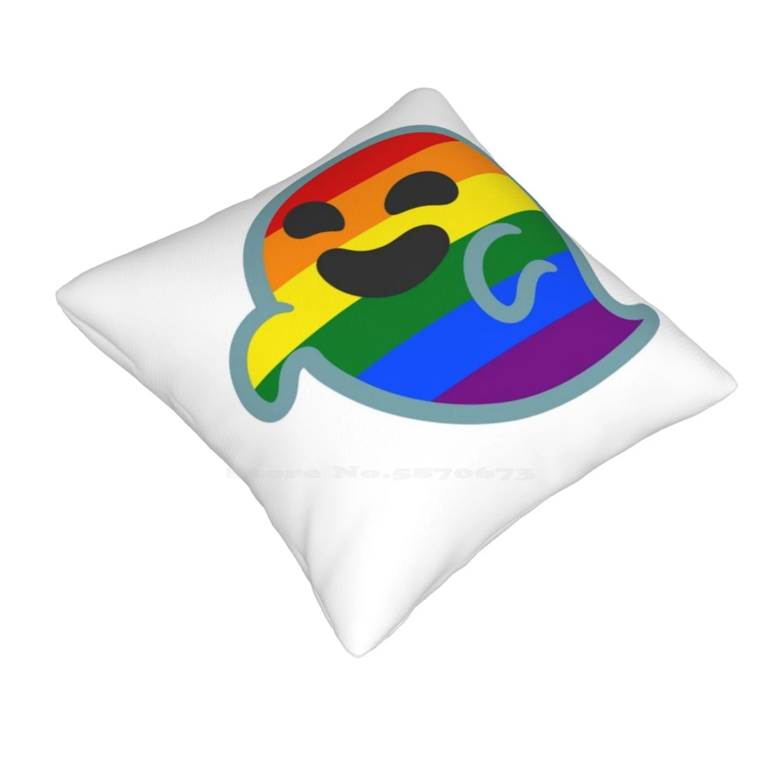 Gay Pride Android Ghost Pillows Case Bedroom Home Decoration Lgbt Ghost Gay Pride Rainbow