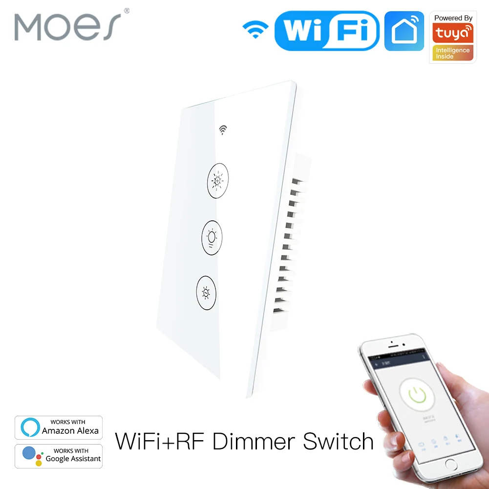 New WiFi RF Smart Light Dimmer Switch 2/3Way Smart Life/Tuya APP Control Works with Alexa Google Voice Assistants