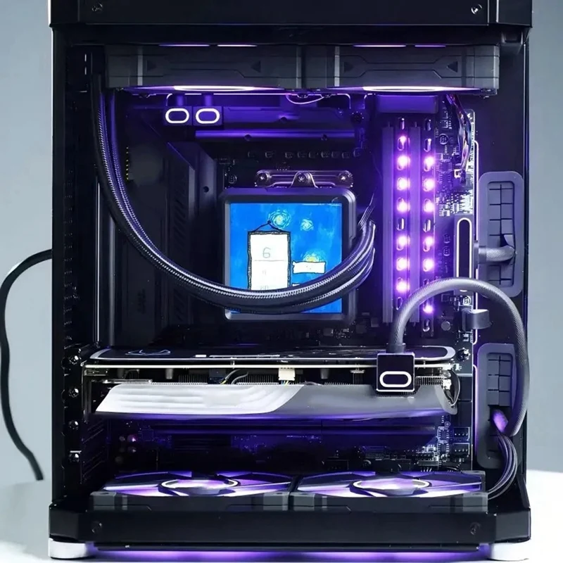 كابل تمديد اللوحة الأم CPU8PIN، كابل ARGB PC مع 5V 3Pin، 18AWG 90 °   تصميم الزاوية اليمنى، موصلات ذكر إلى أنثى B-ABVP