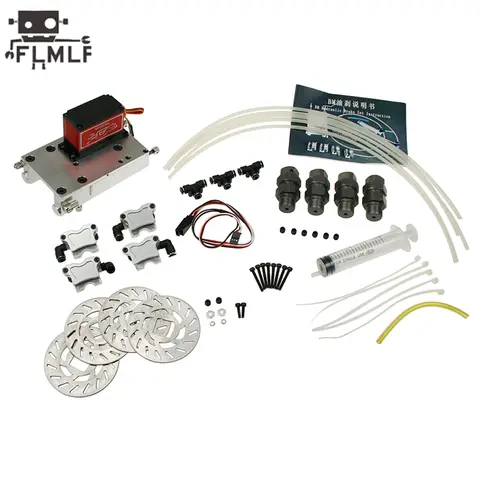Metal 4 Wheel Hydraulic Disc Brake Kit or Main Pump or Brake Caliper or Pad for 1/5 FG Monster Hummer ROFUN ROVAN BM Truck Parts