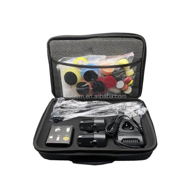 Venta al por mayor de detalles de coches Nano pulidor inalámbrico máquina pulidora de coche Mini pulidor Digital Kit de amortiguador conjunto con ejes de extensión