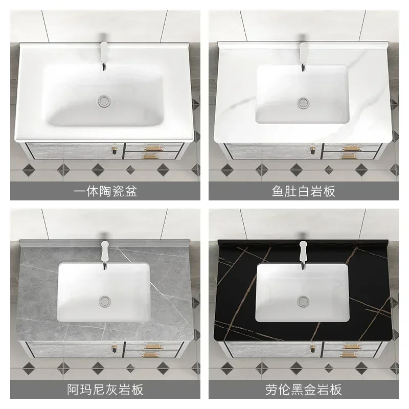 Vaidade moderna do banheiro, vaidade do banheiro de 24 "com pia, armário de banheiro do pedestal do suporte da fixação de madeira da fazenda com gaveta