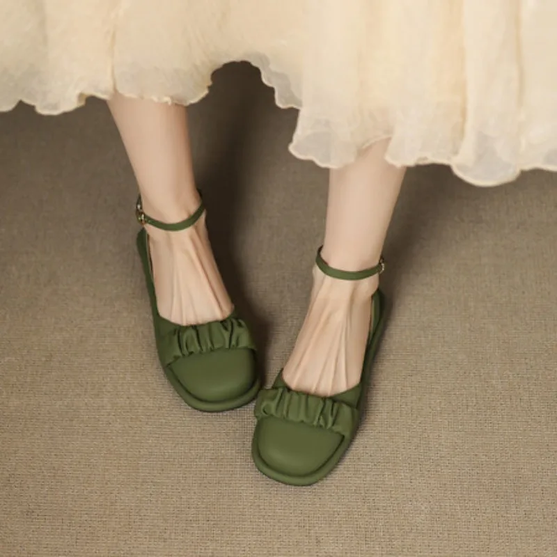 Blokhakken voor dames Pumps Schoenen Sandalen Dames Ronde neus Basketbalplatform 2025, Dikke casual Afrikaanse bandjes Merkboog Spr