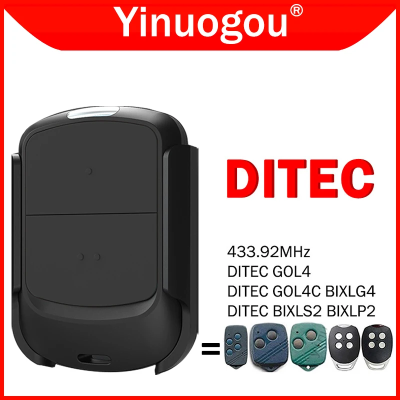 DITEC GOL4 GOL4C BIXLG4 BIXLS2 BIXLP2 Garage Door Remote Control Duplicator 433.92MHz Fixed Code Rolling Code