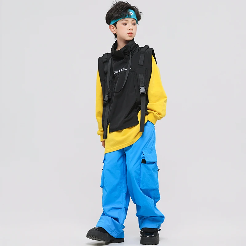 Boys Hip Hop Show Clothing Sweatshirt Cagro Pants Girls Streetwear Child Street Dance Outfits Kids Ballroom Jazz Clothes Sets