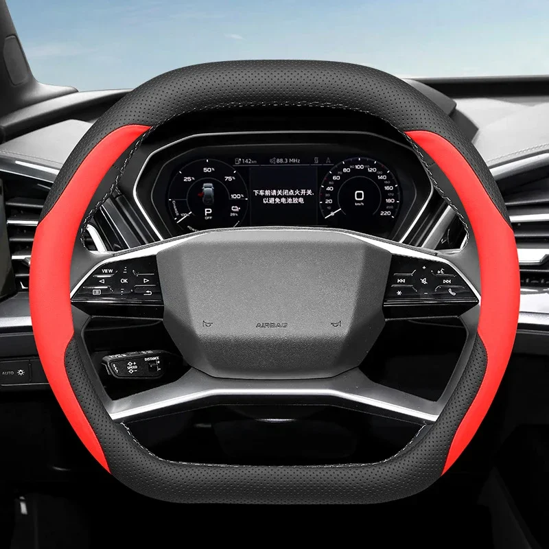 Car Steering Wheel Cover Wrap for Audi Q4 etron Q5 etron 2022 2023 2024 Braid on Steering-wheel Protector