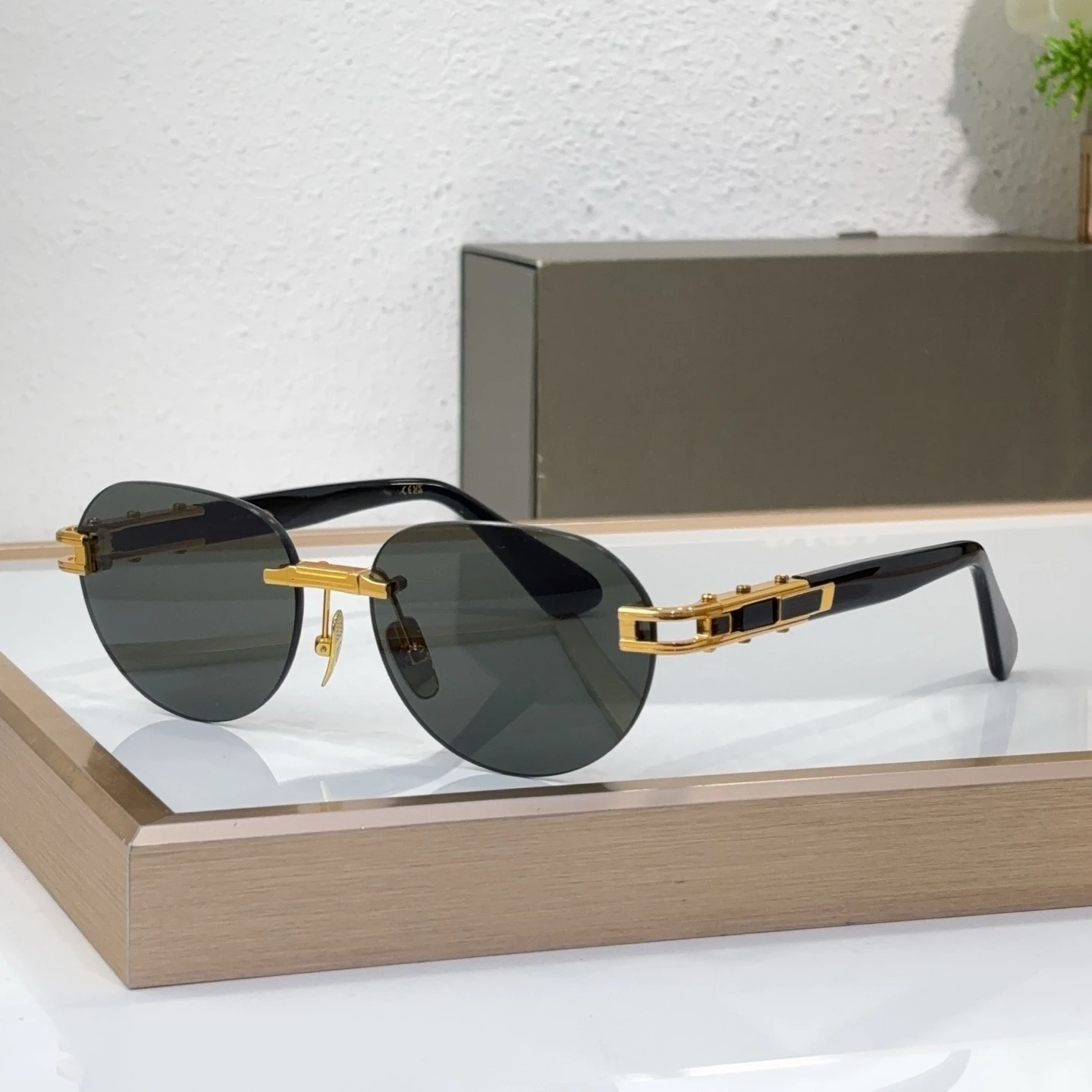 Fashion Meta Evo Two Luxury Brand Designer Women's Sunglasses DTS152 Popular Oval Rimless Pilot Female Sunglasses