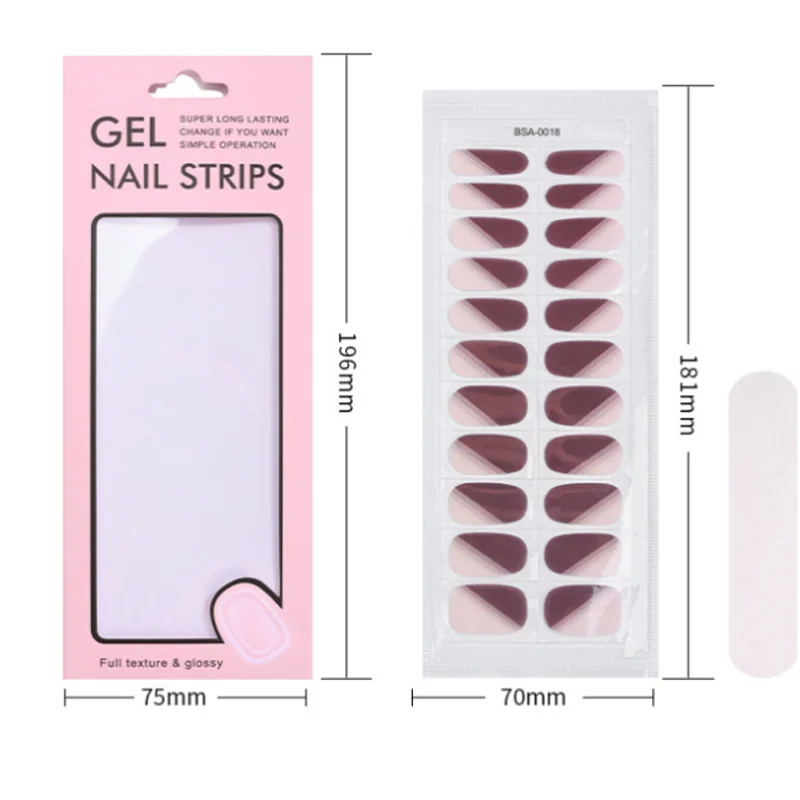 Geen UV-lichtgel nagelstrips DIY sprankelende glitter volledige dekking zelfklevende nagelsticker stickers nagelsalon manicure decors nageltips