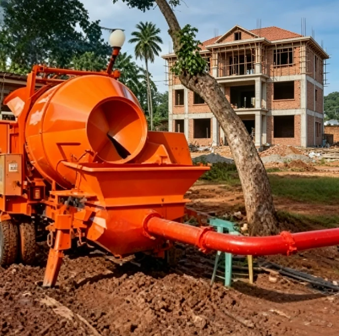 

Customized 40-10-82 Diesel Engine Concrete Drum Mixer With Pump Machine For Mixing And Pumping