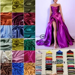 Hunter Green Luxury Glossy Metallic Liquid Satin Fabric Galaxy Water Gloss Satin Fabric for Dress Suit Clothing Designer Materia