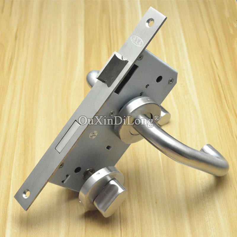 Stainless Steel Toilet Indicator Locks Bathroom WC Public Restroom Partition Split Door Locks with 5578 Lock body+Door Handles