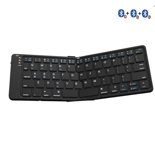 Imagen 1 del producto BOW-teclado plegable con Bluetooth, inalámbrico recargable, teclado plegable de 2,4G para iPhone, ipad, portátil y de escritorio