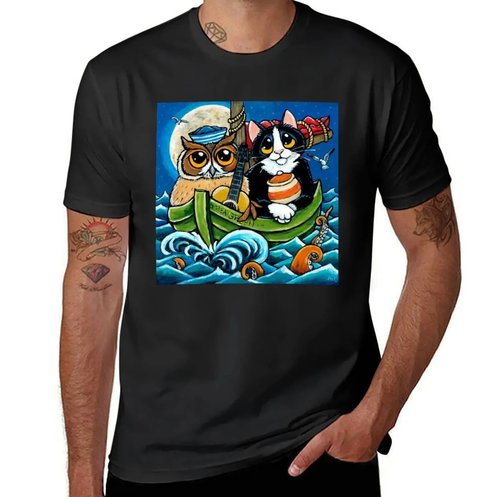 

Owl and the Pussycat at Sea T-Shirt basketball graphic tees tops tees graphics heavy weight t shirts for men