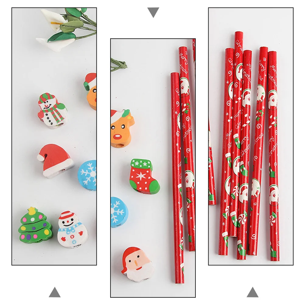 Top Eraser Writing Pencils Christmas for Kids School Supplies Stationery Kit