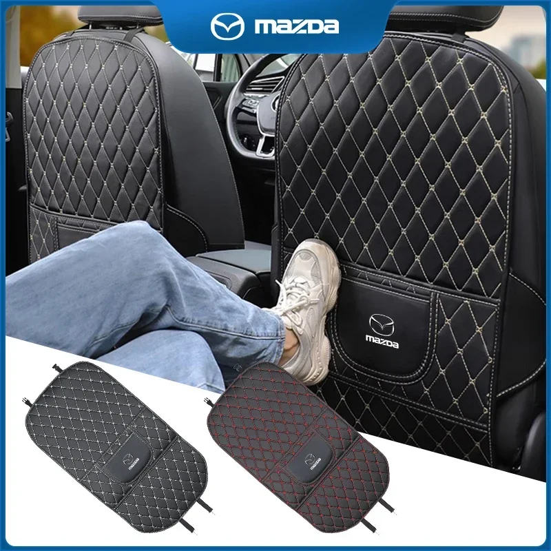 Car Rear Seat Back Anti Kicking Pads For Mazda Speed MS 2 3 5 6 7 323 RX8 Axela Atenza CX-3 CX-4 CX-5 CX-8 Auto Accessories