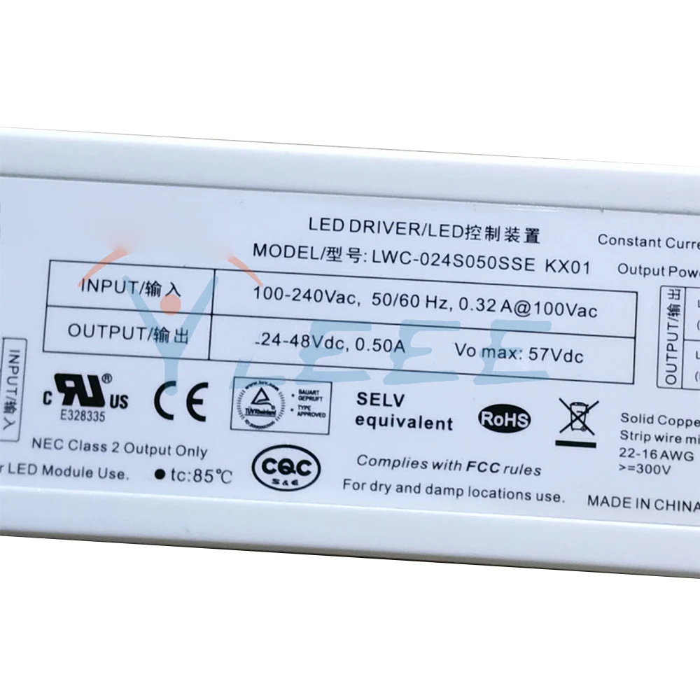 LED Control Device LWC-024S050SSE KX01 24-48Vdc 24W 0.5A For LED DRIVER