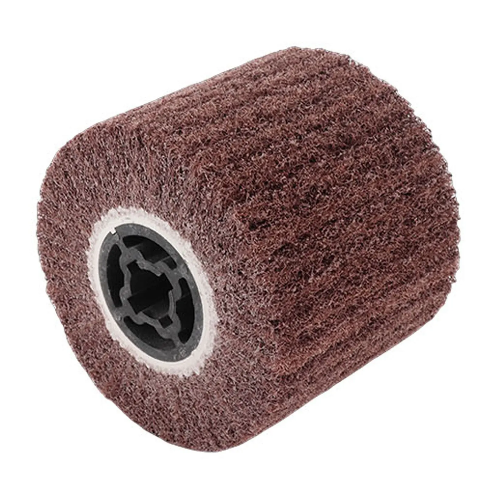 Wire Drawing Wheel Brush Drum Burnishing Cross Rubber Core Polishing Buffer Wheel for Stainless Steel Aluminum Iron120 Grit