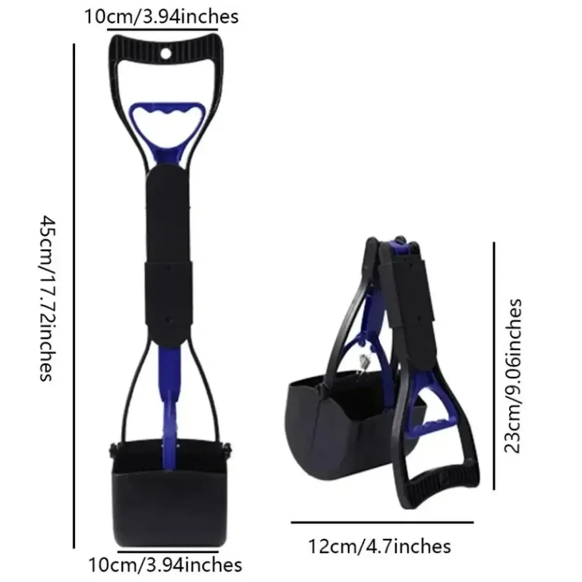 Oct Sale Dog Poop Grabber Pooper Scooper with Long Handle and Large Folding Design for Efficient Pet Waste Cleanup Black