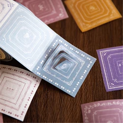 80 pcs/pack Vintage INS hollowed out circular border note can be torn hollowed out ring DIY Decorative Sticker tape Stickers