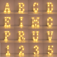Wedding Decorative Name Letters Alphabet Letter LED Lights Luminous Number Lamp Night Light Party Baby Bedroom Decoration Home