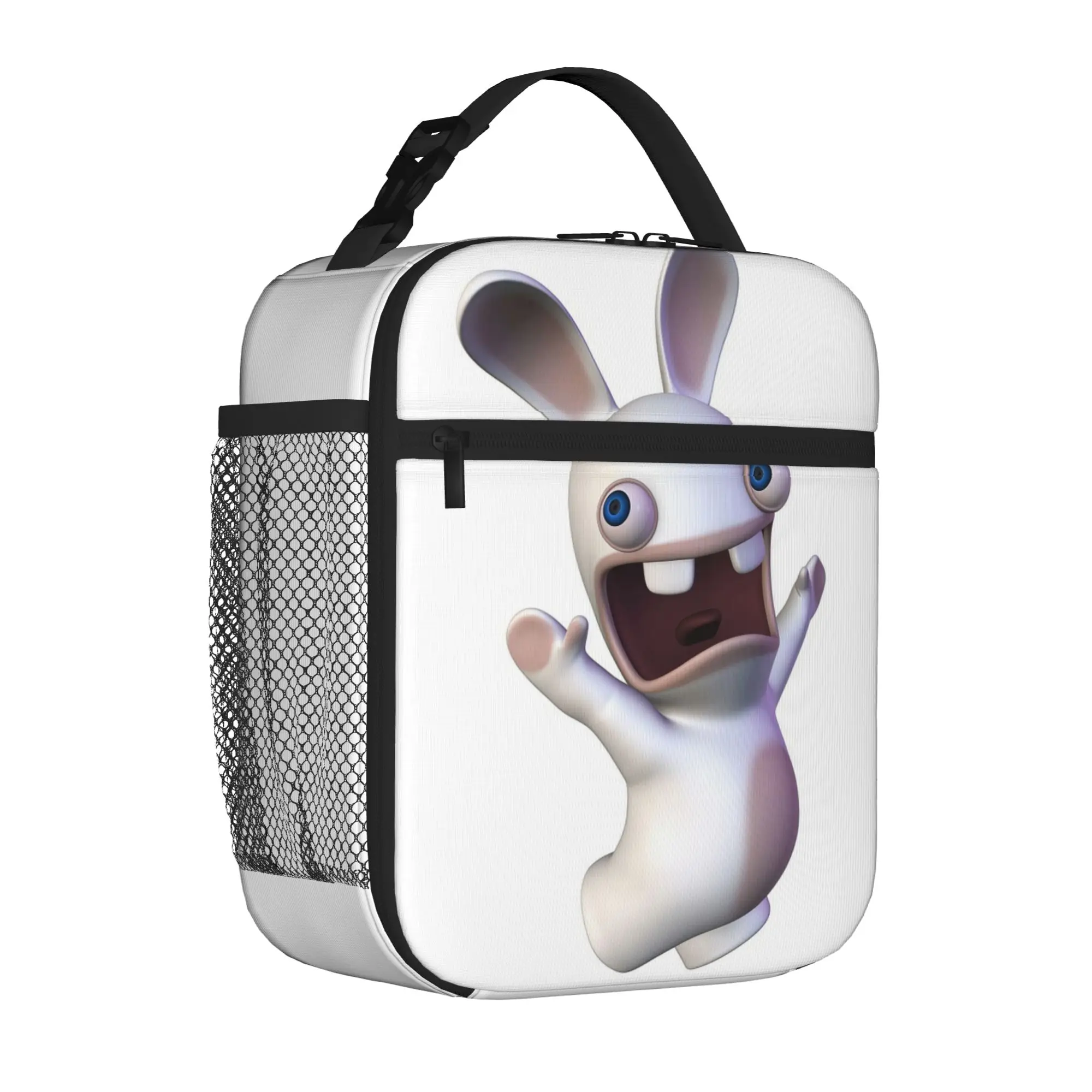 1 Piece For Students Food Container floppy Portable Pocket Raving Rabbids Zipper Closure Aluminum Foil Food Pouch For Travel