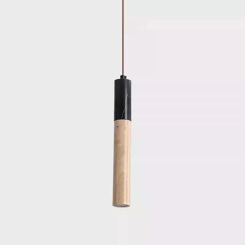 Led Chandelier Long Tube Pendant Lamp Bedroom Beside Light Yellow Cave Stone Lighting Fixture Changeable G9 Bulb Lights 110V 220 image 2
