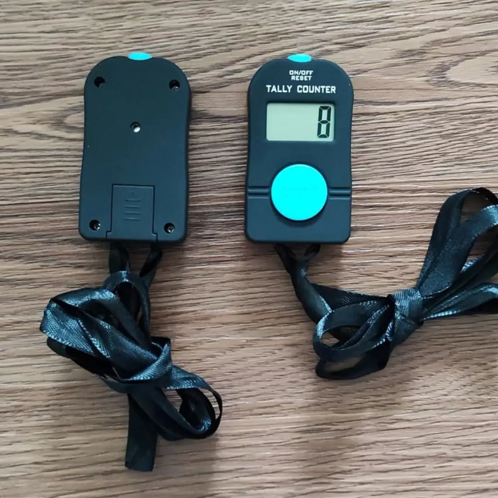 4-digit Digital Electronic Counter Hand Held 9999 Digital Pedometer Adjustable Sound Vocalization Mini Step Counter Meditation