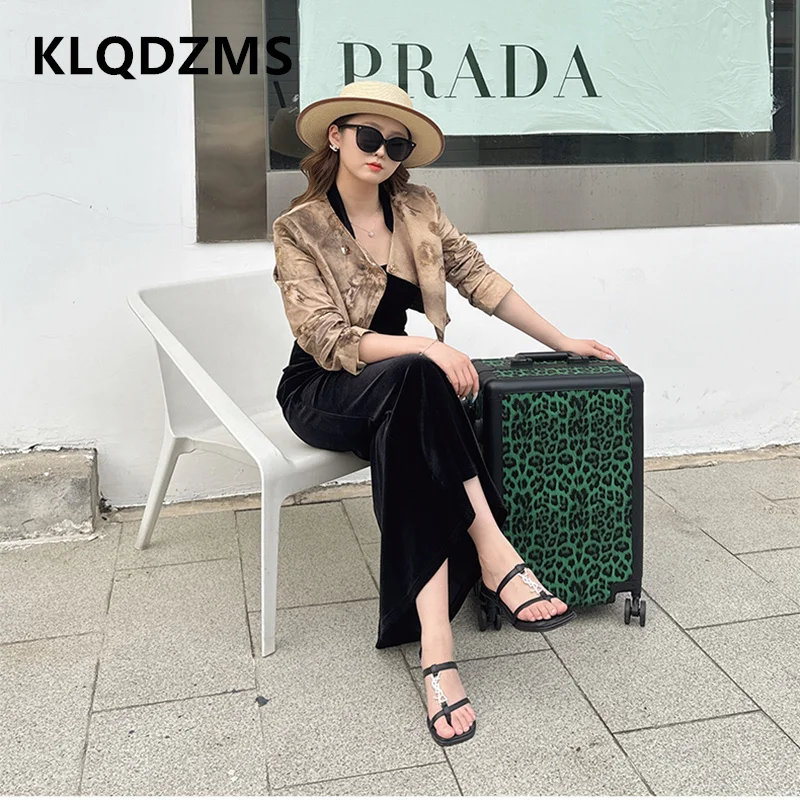 KLQDZMS Cabin Suitcase Large-capacity Trolley Case PVC Boarding Box 20 