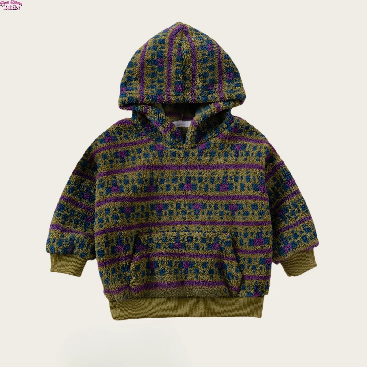 

Children's Fleece Hoodie Sweater 2-5Y Kids Girls Boys Warm Soft Stylish Plaid Pattern Casual Autumn Winter Toddler Top