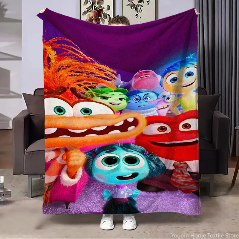 

Disney Inside Out Cartoon Plush Blanket Soft Flannel Fleece Throw Blankets Warmth And Comfort For Bedroom Bed Sofa Office Travel