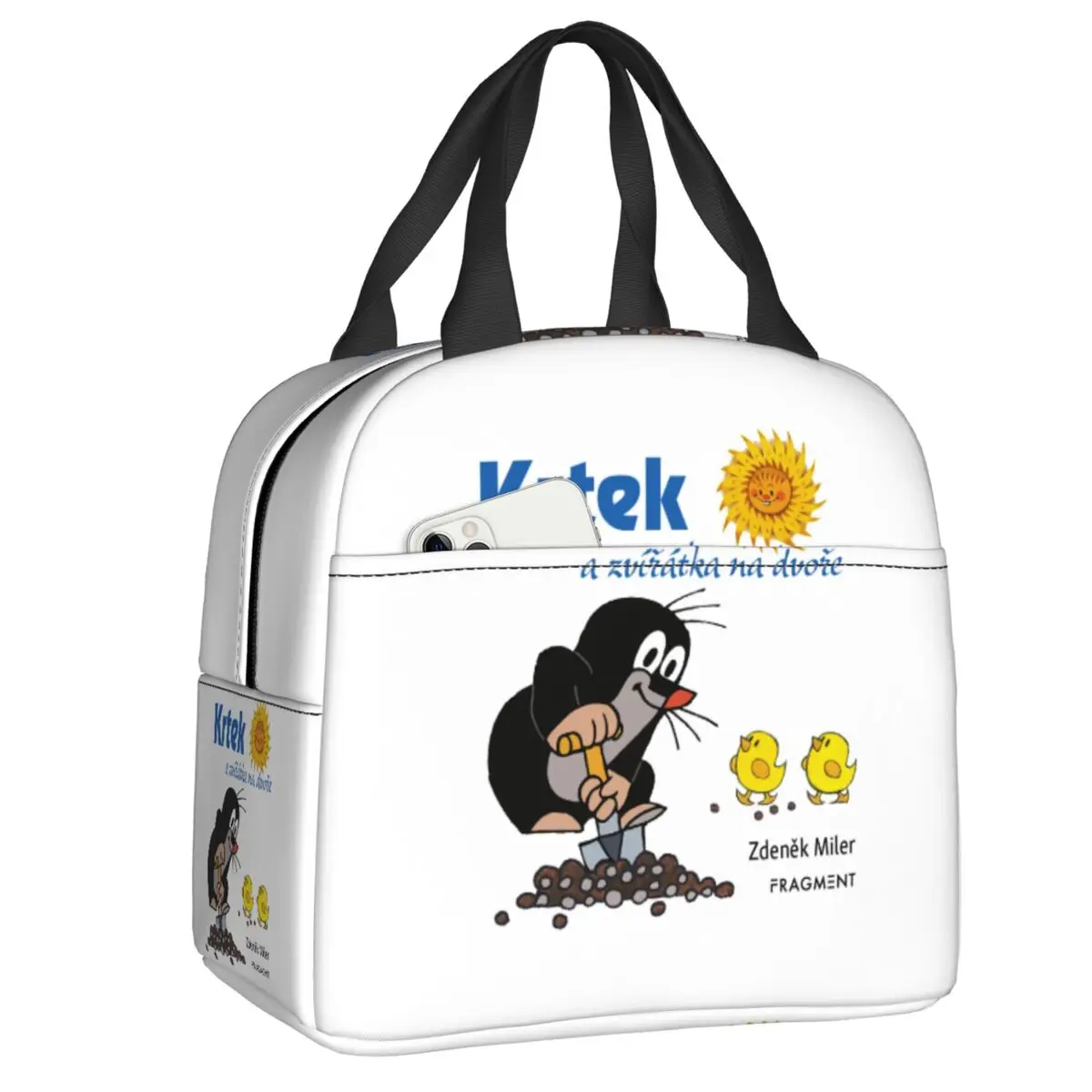 

Милые термоизолированные сумки для обеда с изображением Кртека (Маленького Крота) для женщин, многоразовые сумки-тоут с мультяшным комиксным принтом для хранения еды