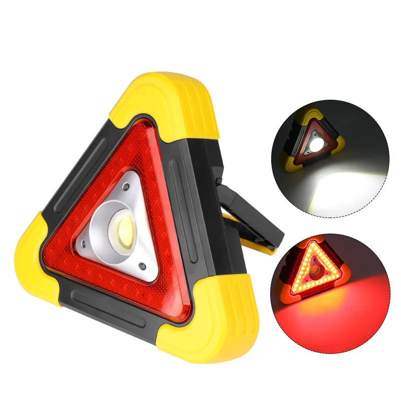 Lampe solaire triangulaire d'urgence à iode, alarme de sécurité à installation fixe, lampe de camping, pêche portable, déterminer les lampes de travail, lanterne de signalisation