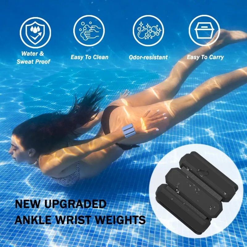 Wrist & Ankle Weights for Women Men Adjustable Arm & Leg Weights Wearable Weighted Bracelet for Yoga Running Cardio Gym Workouts