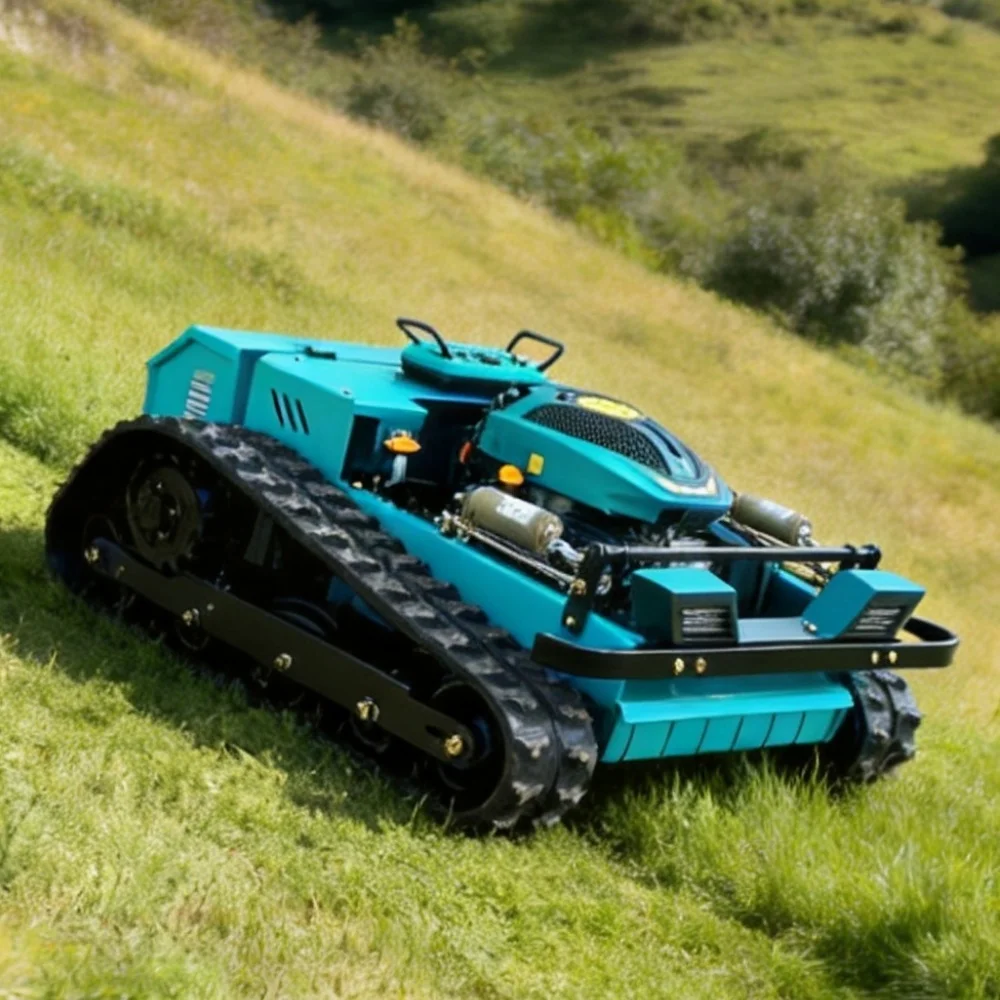 Small Tracked Multi-use Trimmer 1000mm Cutting Width Remote Control Lawn Mower Simple Design CE Certified for Agriculture - view 2