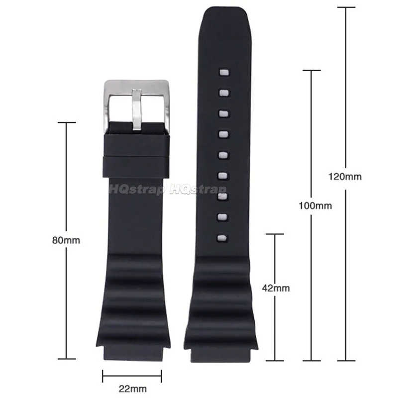 Correa de reloj de silicona de 20mm y 22mm, correa de goma resistente al agua para Seiko, Citizen, pulsera Rolex, pulsera Universal deportiva suave