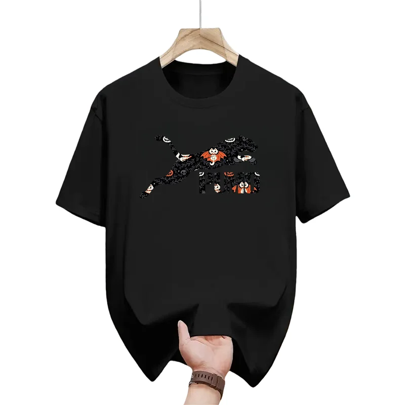 

2026 New Model Men's Fashionable Paris Brand Printed T-shirt, Pure Cotton Round-neck Casual Urban Style, High-quality PremiumY2K