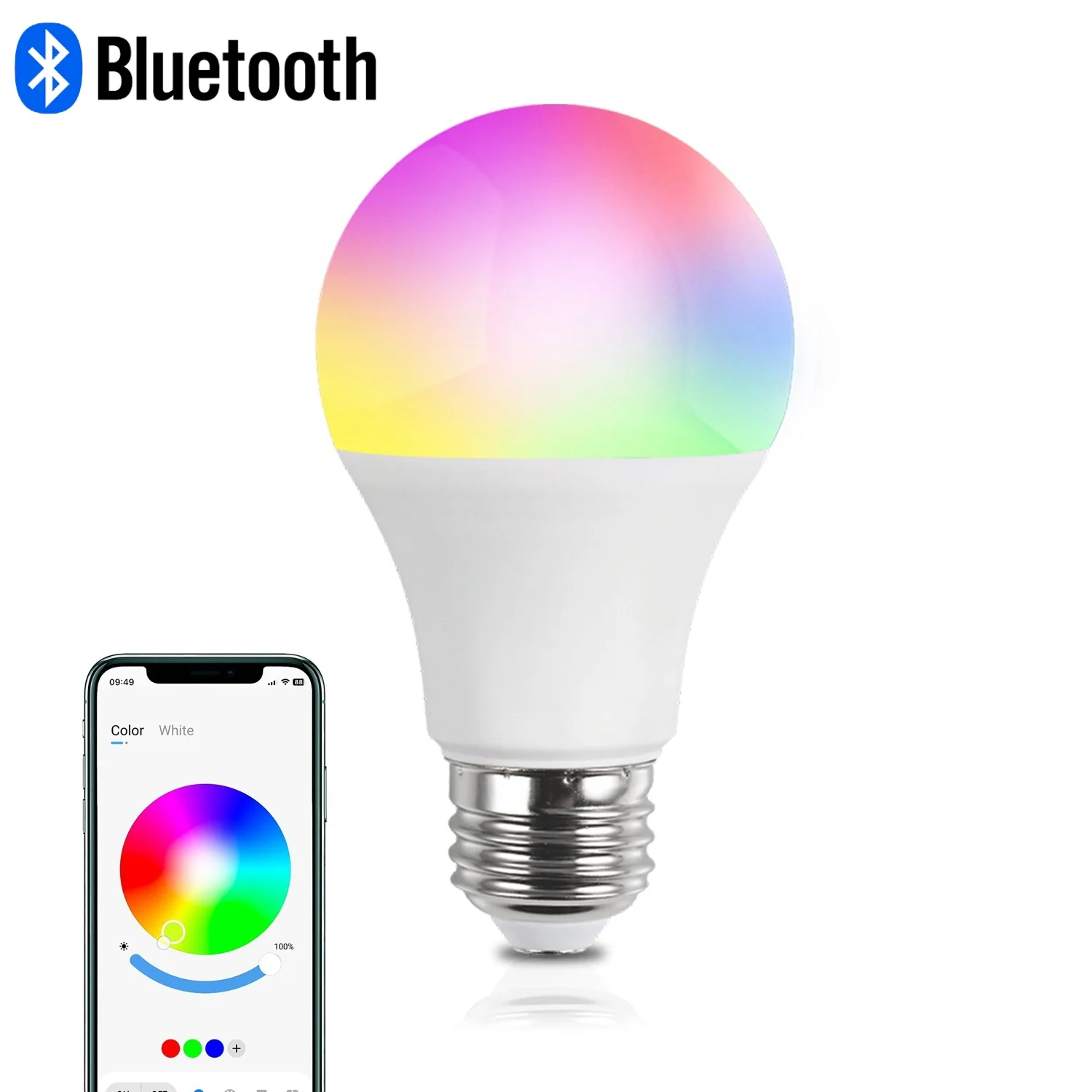 9W Bluetooth E27 Zi…