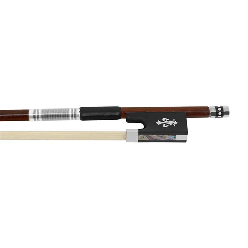 

Highly Recommended.QA-21 Violin Bow 4/4 Green Sandalwood Pure Horsetail Carved