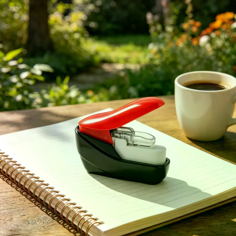 Book Paper Stapling Mini Portable Stapleless Stapler School Office Supplies