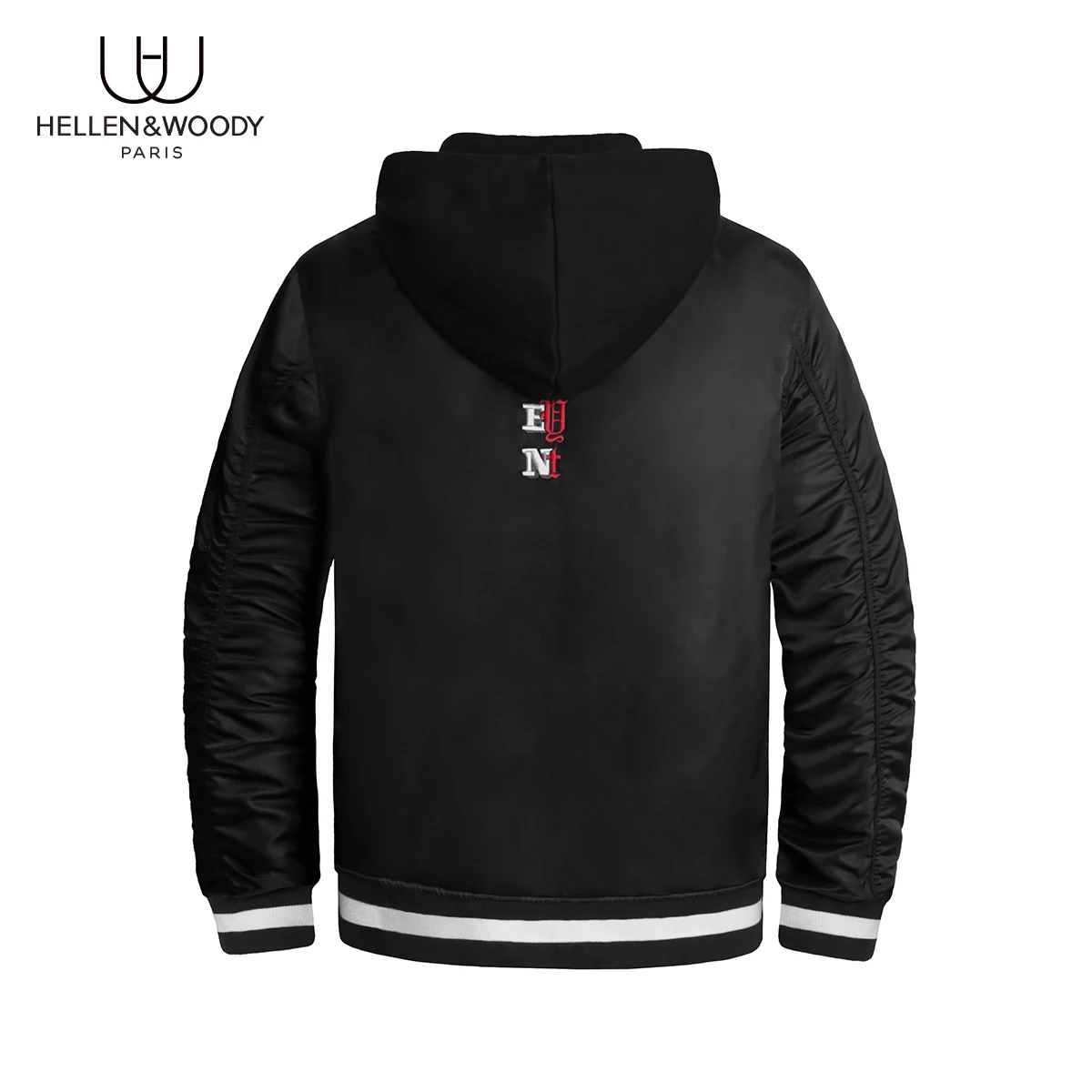 

Hellen&Woody Men Clothing Autumn Winter New Hooded Baseball Uniform Fashion Casual Slim Cotton for Commute Sport 19QD299W